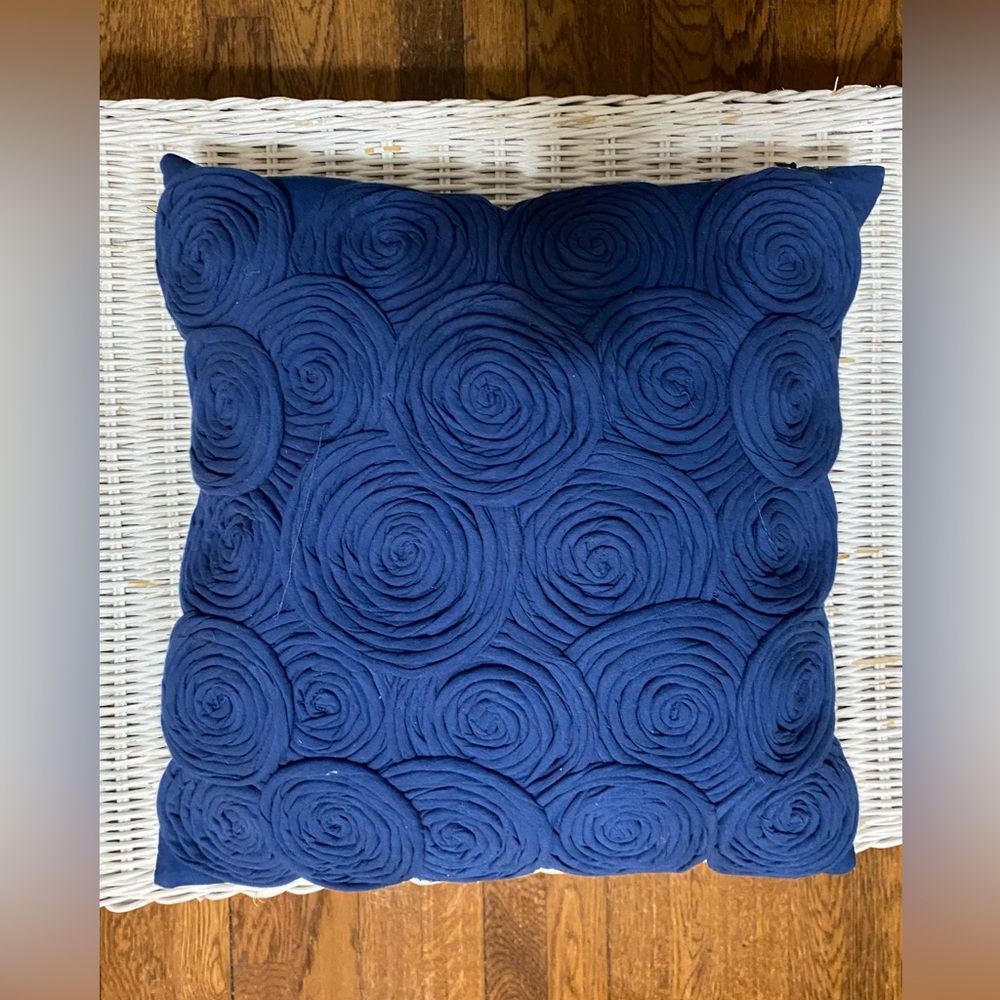 Pottery barn dorm throw pillow navy